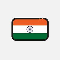 icono de la bandera india vector