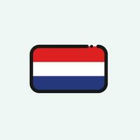 Netherland flag icon vector