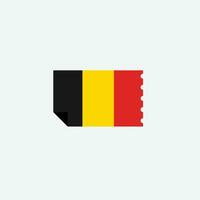 icono de la bandera de Bélgica vector