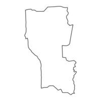 Donga department map, administrative division of Benin. vector