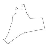ouargla provincia mapa, administrativo división de Argelia vector