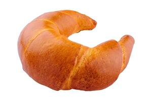 Croissant, bagel, bun isolated on white background photo