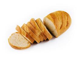 Sliced bread isolated on white background photo