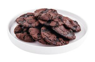 chocolate galletas aislado en blanco antecedentes foto