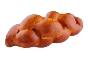 jewish challah bread isolated on white photo