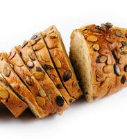 Fresh healthy organic baked pumpkin seed bread photo