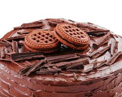 Chocolate Cake isolated on white background photo