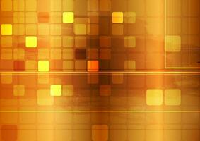 Shiny golden abstract tech geometric background vector