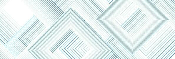 Blue white minimal square lines abstract futuristic tech background vector