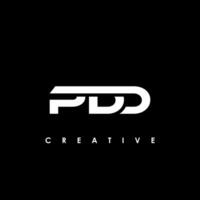 pdd letra inicial logo diseño modelo vector ilustración