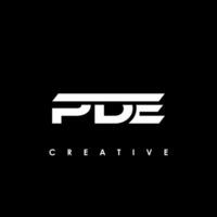 PDE Letter Initial Logo Design Template Vector Illustration