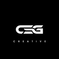 CSG Letter Initial Logo Design Template Vector Illustration