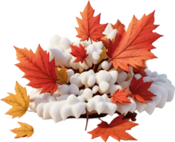 Maple Leaf, Autumn Leaves with ai generative png