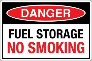 OSHA standards symbols registered workplace safety sign danger caution warning FUEL STORAGE NO SMOKING vector