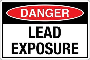 OSHA standards symbols registered workplace safety sign danger caution warning LEAD EXPOSURE vector