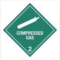 Class 2 Hazardous HAZMAT Material Label IATA Transportation Compressed Gas vector