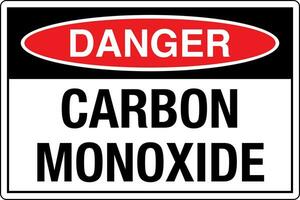 OSHA standards symbols registered workplace safety sign danger caution warning CARBON MONOXIDE vector