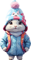 Animals in winter attire, Winter animal clothing, Cute animal sweaters, ai generative png