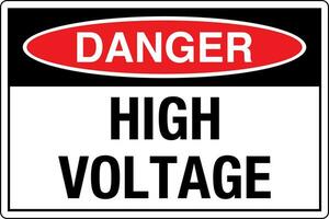 OSHA standards symbols registered workplace safety sign danger caution warning HIGH VOLTAGE 2 vector