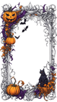 Gritty Halloween invitation, dark, eerie, spooky ai generative png