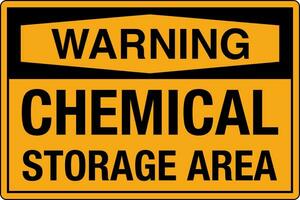 OSHA standards symbols registered workplace safety sign danger caution warning Chemical Storage Area vector