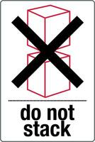 International Shipping Pictorial Labels Fragile Do Not Stack vector