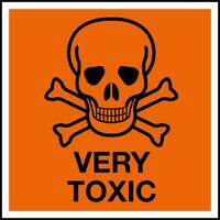 Hazardous Substances Identification Storage Area Marking Label Warning Symbol Very Toxic vector