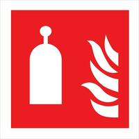 ISO 7010 Registered safety signs Fire equipment fire action signs Remote release station vector