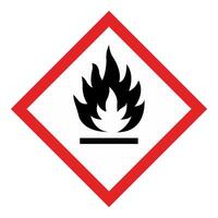 GHS chemicals label pictograms symbol and hazard classes Flammables vector