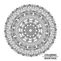 Mandalas for Relaxation and Meditation Coloring Book Page vector