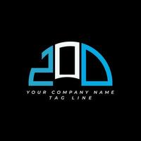 ZOD letter logo creative design with vector graphic Pro Vector