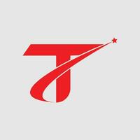 t letra logo creativo diseño con vector gráfico, t sencillo y moderno logo. vector