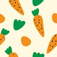 vector seamless carrot pattern. hand drawn pattern design.