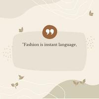 fashion is instant language video