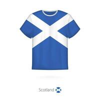 T-shirt design with flag of Scotland. vector