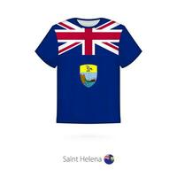 camiseta diseño con bandera de Santo helena. vector