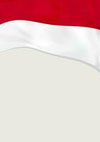 Leaflet design with flag of Indonesia. Vector template.