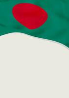 Leaflet design with flag of Bangladesh. Vector template.