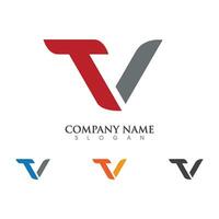 V Letter Logo Template vector