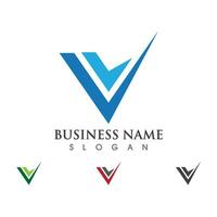 V Letter Logo Template vector