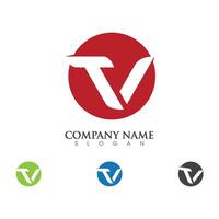 V Letter Logo Template vector