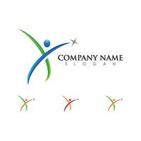 Human character logo sign vector