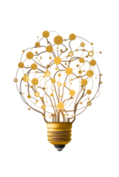 Light bulb  for idea info graphic ai generative png