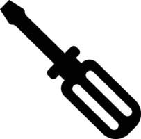 Slotted common blade screwdriver flat vector icon for apps and websites