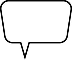 Line Speech Bubble. Talk bubble. Speak bubble text, chatting box, Empty message box outline cartoon vector