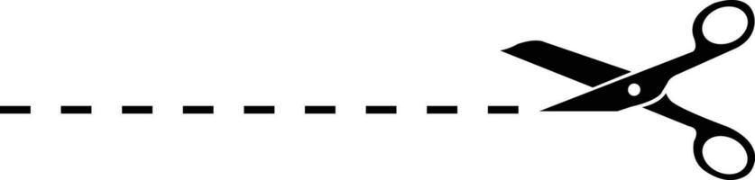 cortar con tijeras con cortar o punteado línea. plano icono estilo. tijeras negro en transparente antecedentes. - valores vector