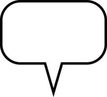 Line Speech Bubble. Talk bubble. Speak bubble text, chatting box, Empty message box outline cartoon vector