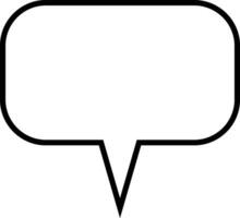 Line Speech Bubble. Talk bubble. Speak bubble text, chatting box, Empty message box outline cartoon vector