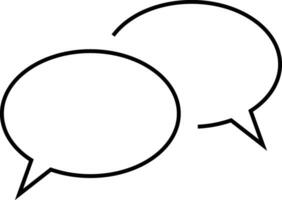 Line Speech Bubble. Talk bubble. Speak bubble text, chatting box, Empty message box outline cartoon vector