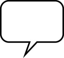 Line Speech Bubble. Talk bubble. Speak bubble text, chatting box, Empty message box outline cartoon vector